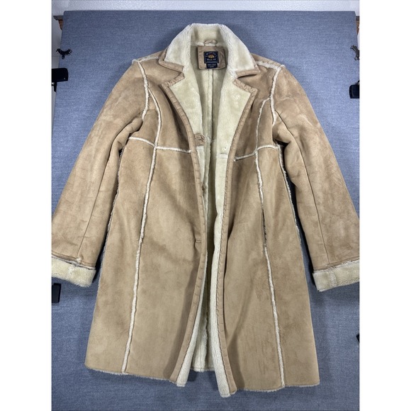 Route 66 Jackets & Blazers - 90s Vintage Route 66 Women's Suede/faux Beige Tan Jacket Small Penny Lane Coat